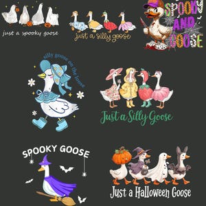 Just a Spooky Goose PNG, Funny Halloween Goose Png, Goose in Halloween Costumes Sublimation, Cute Horror Png, Spooky Goose Png