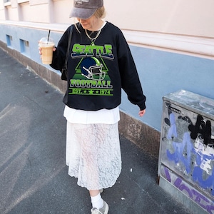 Seattle Football Vintage Sweatshirt T-Shirt,Seattle Seahawk Football Sweatshirt, Seahawk Fan Gift, Retro Seattle Football Shirt