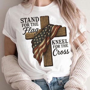 American Flag Cross Png, Christian 4th Of July Png, Faith Love Freedom, God Bless America, USA Fourth Of July Png, Independence Day Png