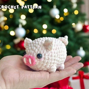 Pig No Sew Crochet Pattern Pdf, No Sew Amigurumi Crochet Patterns, Pig Crochet Pattern Pdf