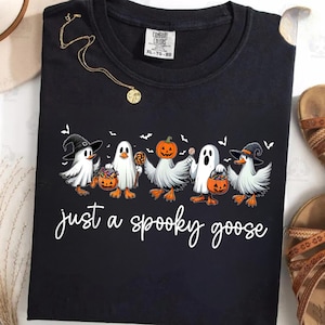 Just a Spooky Goose PNG, Funny Halloween Goose Png, Goose in Halloween Costumes Sublimation, Cute Horror Png, Spooky Goose Png