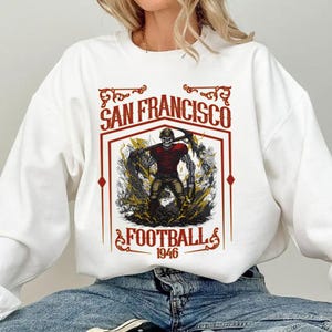 Sudadera vintage con calavera de San Francisco, regalo para los aficionados de San Francisco, camiseta para el día del partido, camiseta de cuello redondo de San Francisco