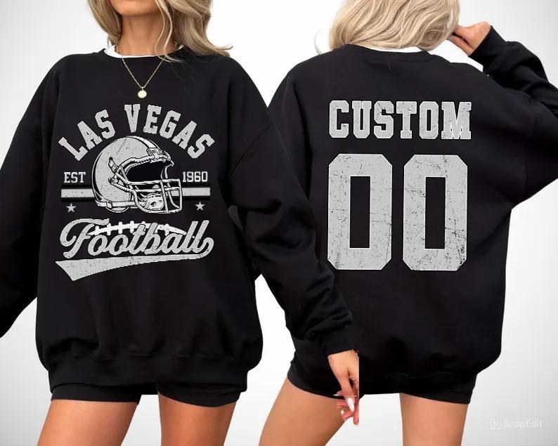 Discover Personalized Las Vegas Football Sweatshirt, Crewneck, Custom Football Player Tee