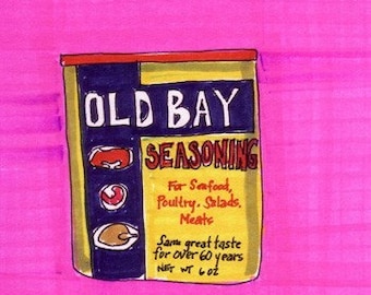Old Bay -5x7 inch Print from Original Illustration