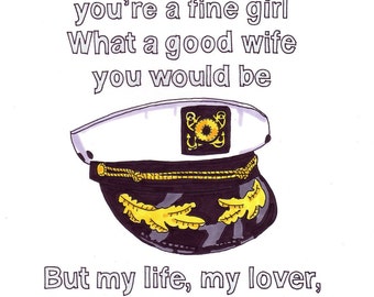 Brandy/Sailor&#39;s Cap- 8x10 Print from Original Illustration