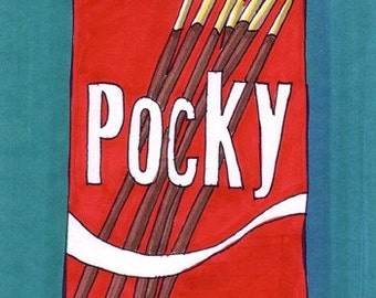 Pocky-5x7 inch Print from Original Illustration