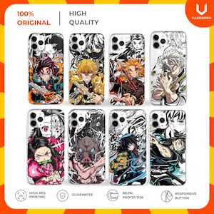 Demon Slayer Custom Phone Case Tanjirou Zenitsu Giyu Nezuko Inosuke Kyoujirou Nezuko Sanemi Caseneko iPhone Samsung Anime Casing 2
