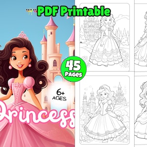 Princess Coloring Pages for Kids | 45 Printable Princess Coloring Pages | Activities for Kids in PDF Format – Princesses!