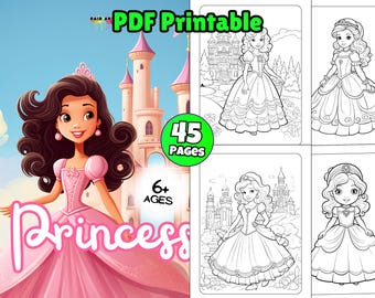 Princess Coloring Pages for Kids | 45 Printable Princess Coloring Pages | Activities for Kids in PDF Format – Princesses!