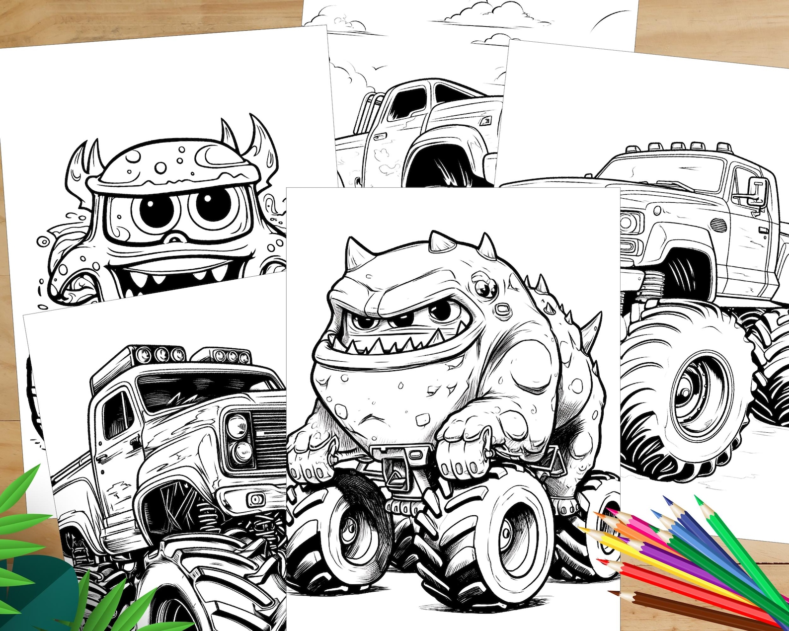 Monster Truck Coloring Pages in PDF | Monster Truck Coloring Book for ...