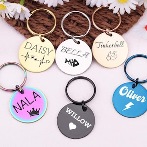 Dog Tag Dog Collar Tag Personalized Cat Tag Custom Cat Collar Tag Cat ID Tag Dog ID Tag Dog Name Tag Engraved Small&Big Pet Tag Cat Name Tag
