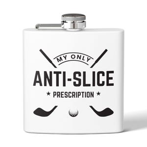 Golf Humor Stainless Steel Flask, Perfect Gift for Golfers, Anti-Slice Prescription Flask, Sports Flask, Golf Accessories