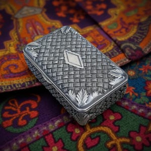 Vintage Handcrafted Jewellery Box with Woven Design Bridal Gift