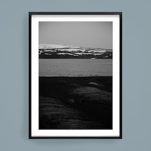 Stampa di paesaggi in bianco e nero, stampa di paesaggi islandesi, fotografia in bianco e nero, stampe artistiche da parete, stampe artistiche per l'arredamento della casa