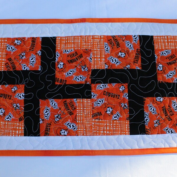 Collegiate Quilted Flip Block Table Runner