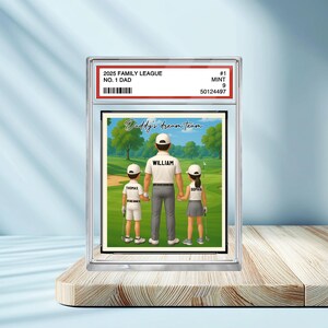 Tarjeta coleccionable personalizada de golf número 1 para papá, hombre y niños, placa acrílica personalizada, regalo para el Día del Padre para el esposo, regalo para papá.