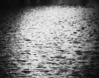 Dark Water : black white photo lake murky loch ness haunted monochrome infrared dream surreal home decor 8x10 11x14 16x20 20x24 24x30