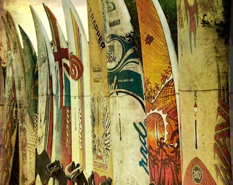 Surf City : surf photo surfboard photography beach surfer print maui hawaii summer yellow gold home decor 8x12 12x18 16x24 20x30 24x36