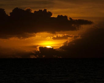 Dusk and Summer : beach photography sunset maui hawaii gold black home decor 8x10 11x14 16x20 20x24 24x30
