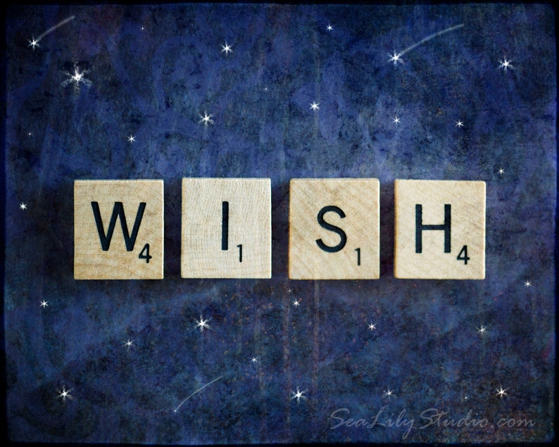 Wish : whimsical photography dream shooting star starry night midnight blue children fairy tale pop home decor 8x10 11x14 16x20 20x24 24x30 image 1