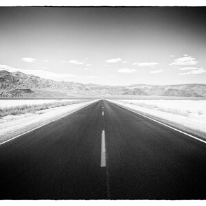 Lonesome Highway : california photography desert death valley landscape black white photo monochrome home decor 8x12 12x18 16x24 20x30 24x36