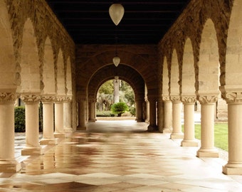 Arched Walkway : stanford university school college graduation palo alto marble stone plaza 8x10 11x14 16x20 20x24 24x30