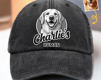 Custom Pet Photo Dad Hat, Personalized Dog and Cat Baseball Cap, Fathers Day Gift for Cat Dad, Gift For Pet Lovers, Dog Mom Gift