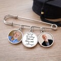 Personalized Graduation Lapel Pin With Photo Charms, Graduation Walking With You Today, Graduation Day Memorial, Graduation Gown Pin product logo