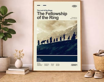 Lord of the Rings: The Fellowship of the Ring Movie Poster, Minimalist Movie Wall Art Printable (Digital Download)