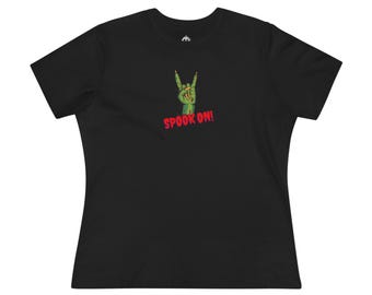 Rock On Zombie Cotton Tee - Cute Graphic T-Shirt, Casual Wear, Gift for Music Lovers, Festival Outfit, Summer Style