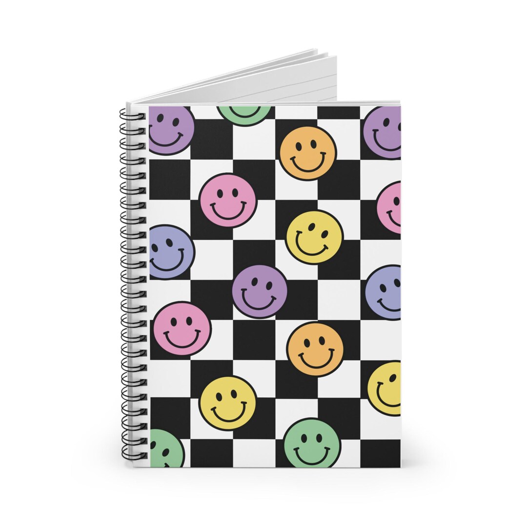Happy Face Spiral Notebook - Etsy