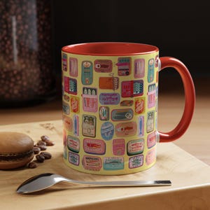Vintage Sardines Print Mug