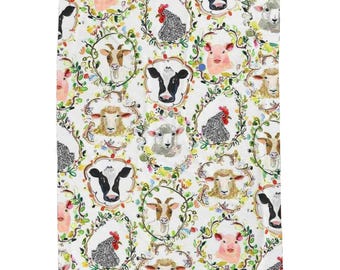 Cozy Farm Animals Throw Blanket