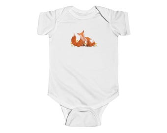 Momma and Baby Fox Infant Fine Jersey Bodysuit