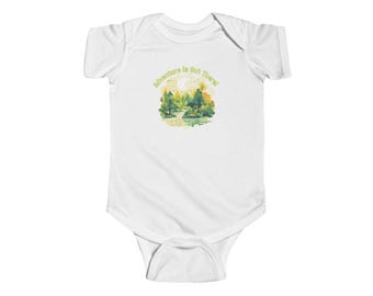Adventure is Out There Nature Design - Perfect Baby Shower Gift, Cute Playwear, Eco-friendly Apparel, Woodland Theme, Seasonal Outfit