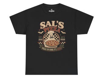 Sals Pizza Unisex-T-Shirt aus schwerer Baumwolle