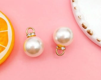Pearl Rhinestone Shoe Charms | Elegant Sneaker Lace Accessories (Set of 2)