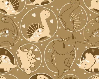 Cuteness Dinosaur Cotton Fabric Dinosaur For Kids Cartoon Cotton Fabric Sold By Half Yard