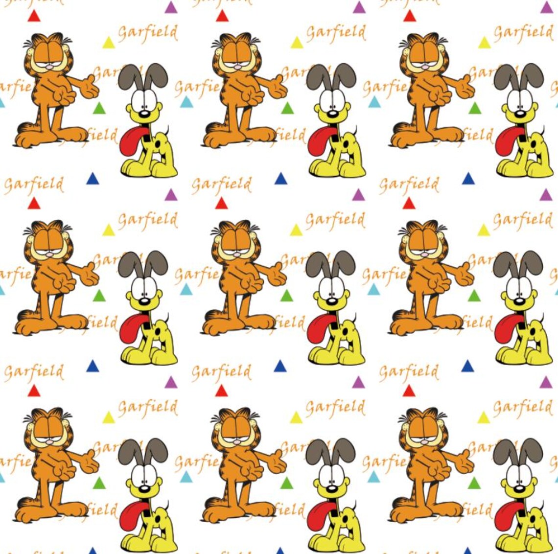 Cute Garfield Cat With Dog Pattern Cats Cartoon Garfield Pattern Cotton ...