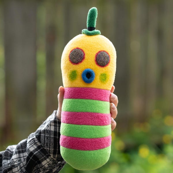 Mr Dinkles plush - Handmade Soft Toy Inspired by Trolls 11.5 in