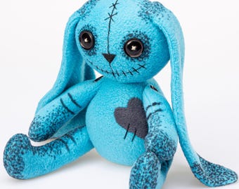 Conejito adorable y espeluznante - Conejito de peluche hecho a mano, peluche de conejo, conejito de Halloween, animales de peluche de conejito, regalos de San Valentín