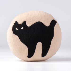 Peluche biscuit sucre Halloween - coussin fait main, coussin nourriture mignon, peluche chat, peluche chat noir, coussin biscuits Break and Bake