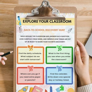 Classroom Scavenger Hunt, Back to School Activity, Classroom Activity, Classroom Icebreaker, Editable Printable, School Worksheet