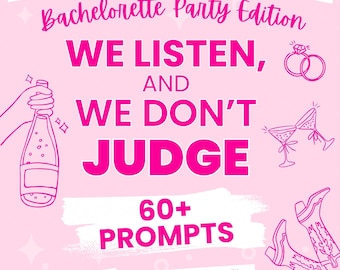 Bachelorette Party Games Printable, Girls Trip Activity, Hen Party Bundle, Don’t Judge Game, Bach Trip Fun, Editable Cards, Instant Download