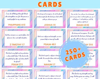 Printable Bible Verse Cards, Encouragement Cards, Christian Affirmation, Women’s Ministry, Instant Download, Faith Gift, Scripture Cards