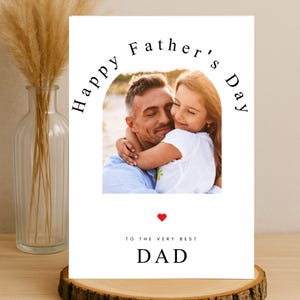 Tarjeta del Día del Padre para papá, regalo del Día del Padre para padrastro, regalo para el primer día del padre - Plantilla de felicitación personalizable e imprimible de Canva