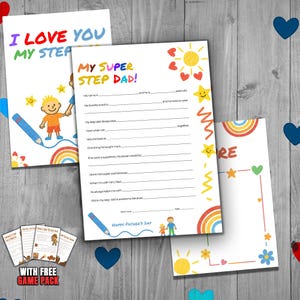 Carte Tout sur mon père, carte de fête des pères, cadeau papa en prime, modèle de toile de carte de beau-père modifiable, cadeau pour beau-père, modèle de toile