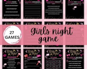 Girls Night Games Bundle | Ladies Night Party Games | Fun Drinking Games | Girls Trip Printables | Bachelorette Games | Adult Party Pack