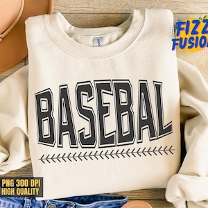 Baseball Typography PNG Digital Download, Sublimation Graphic, DTF Print Design, Retro Typewriter Font, Vintage Distressed Baseball Artwork