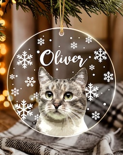 Personalized Cat Photo Christmas Ornament, Custom Pet Ornament 2025, Dog Lover Memorial Keepsake By DennisCraftsGifts Made by DennisCraftsGifts Shop owned by Dennis 1 year on Etsy